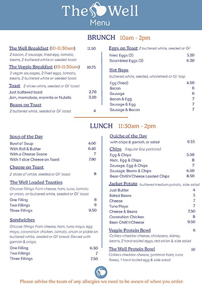 Brunch & Lunch menu